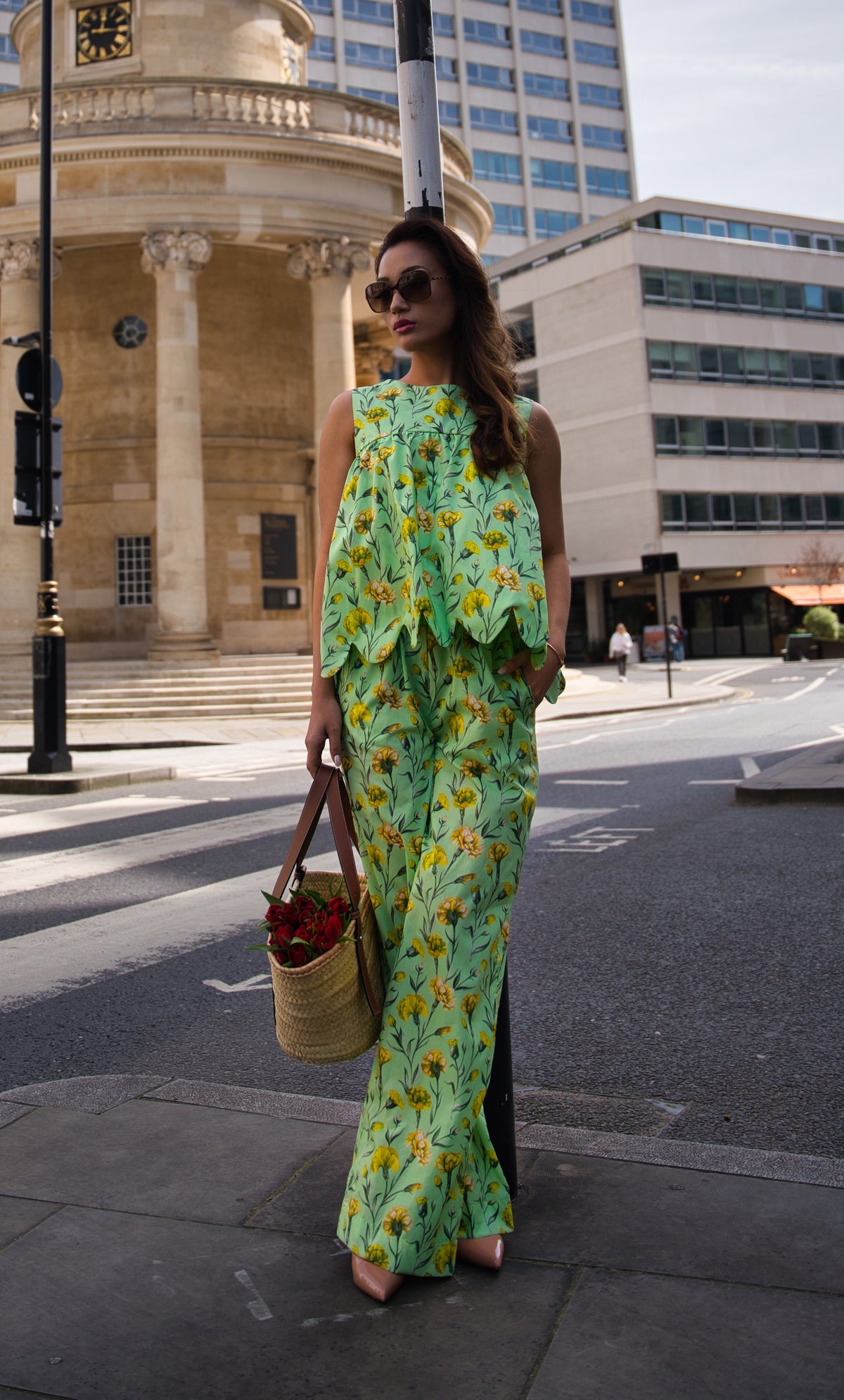 Tara Pants (Golden Carnation) | Mona Doll London