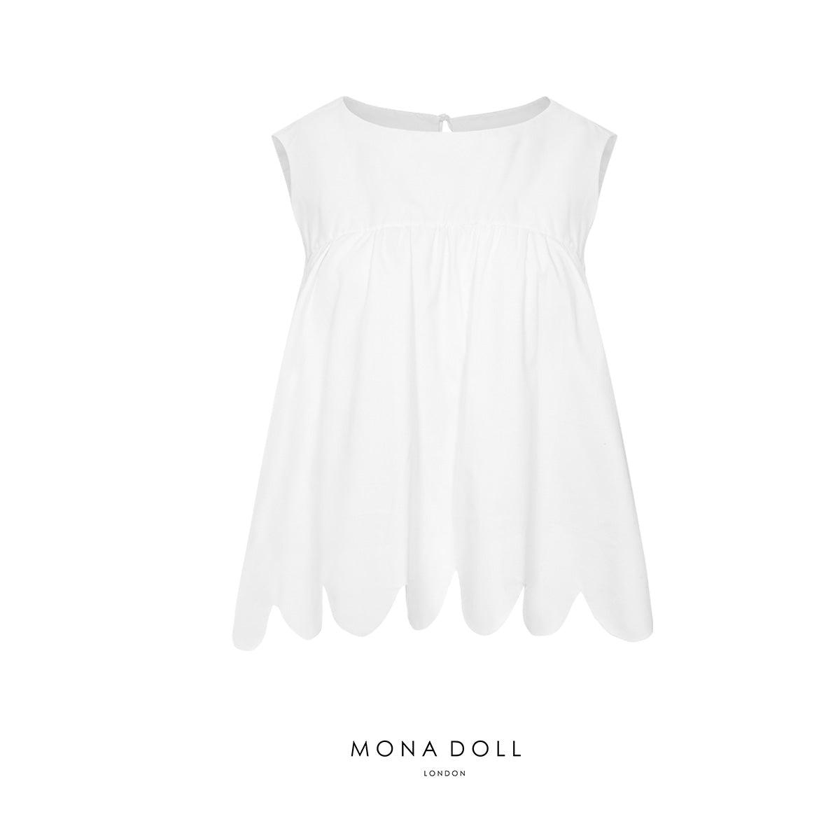 Zoe sleeveless top (white) - Sale