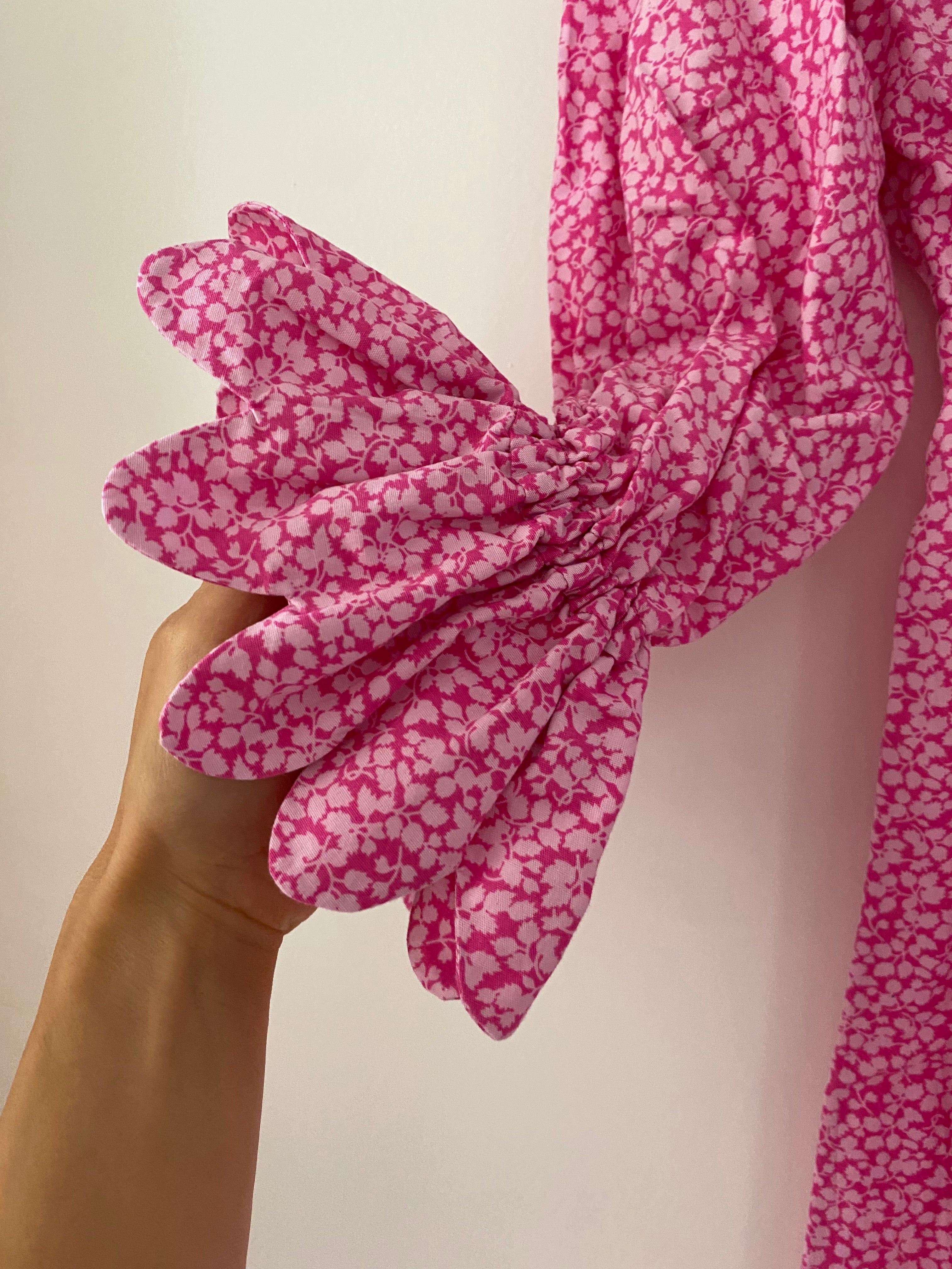 Evelyn Mini pink print, - Final Sale