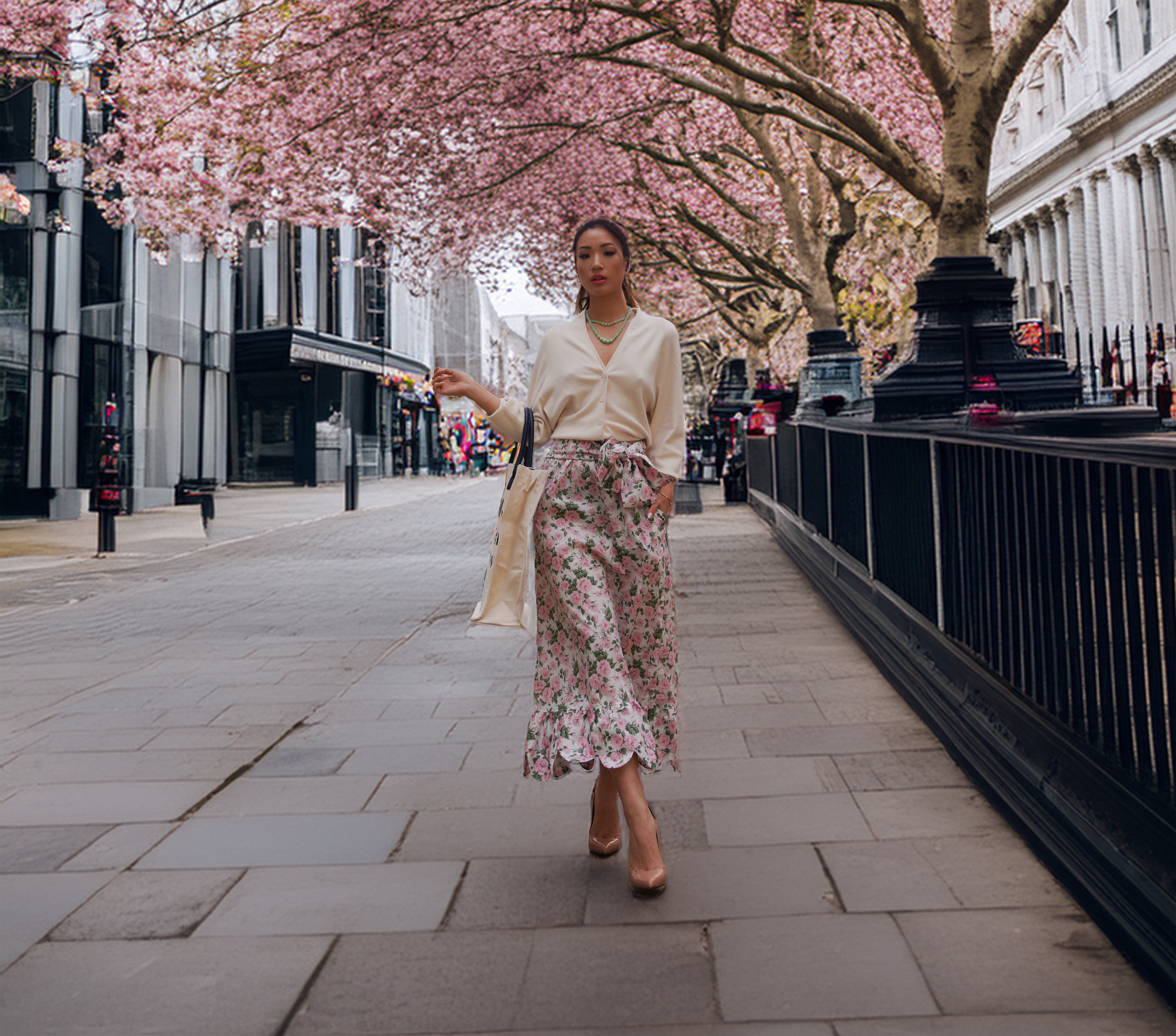 Grace Midi Skirt pink - Final Sale