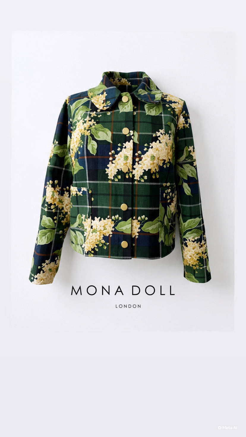 Tartan in Bloom Boxy Jacket